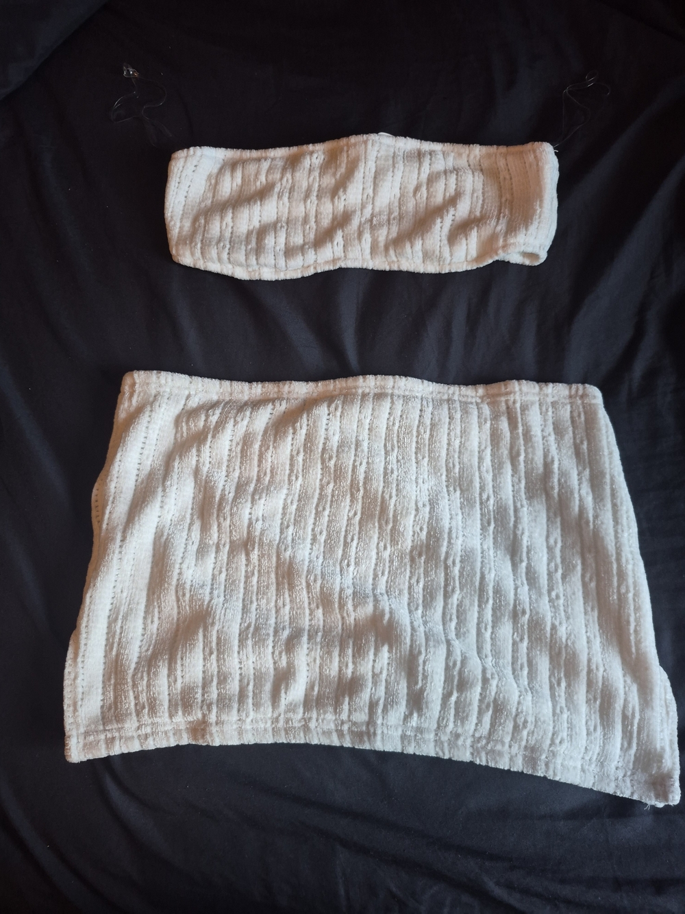 White Tube Top, Mini Skirt and Duster Set